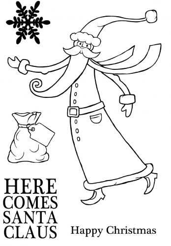 Woodware Craft bCollection Clear Magic Singles Stamp Set-Long Tall Santa