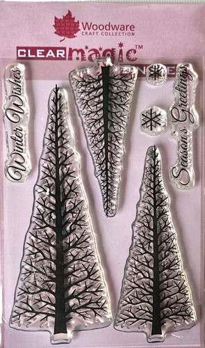 Woodware Craft Collection Clear Magic Singles Stamp Set-Twig Tree