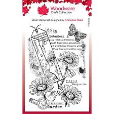 Woodware Craft Collection Clear Stamp Set-Garden Daisies